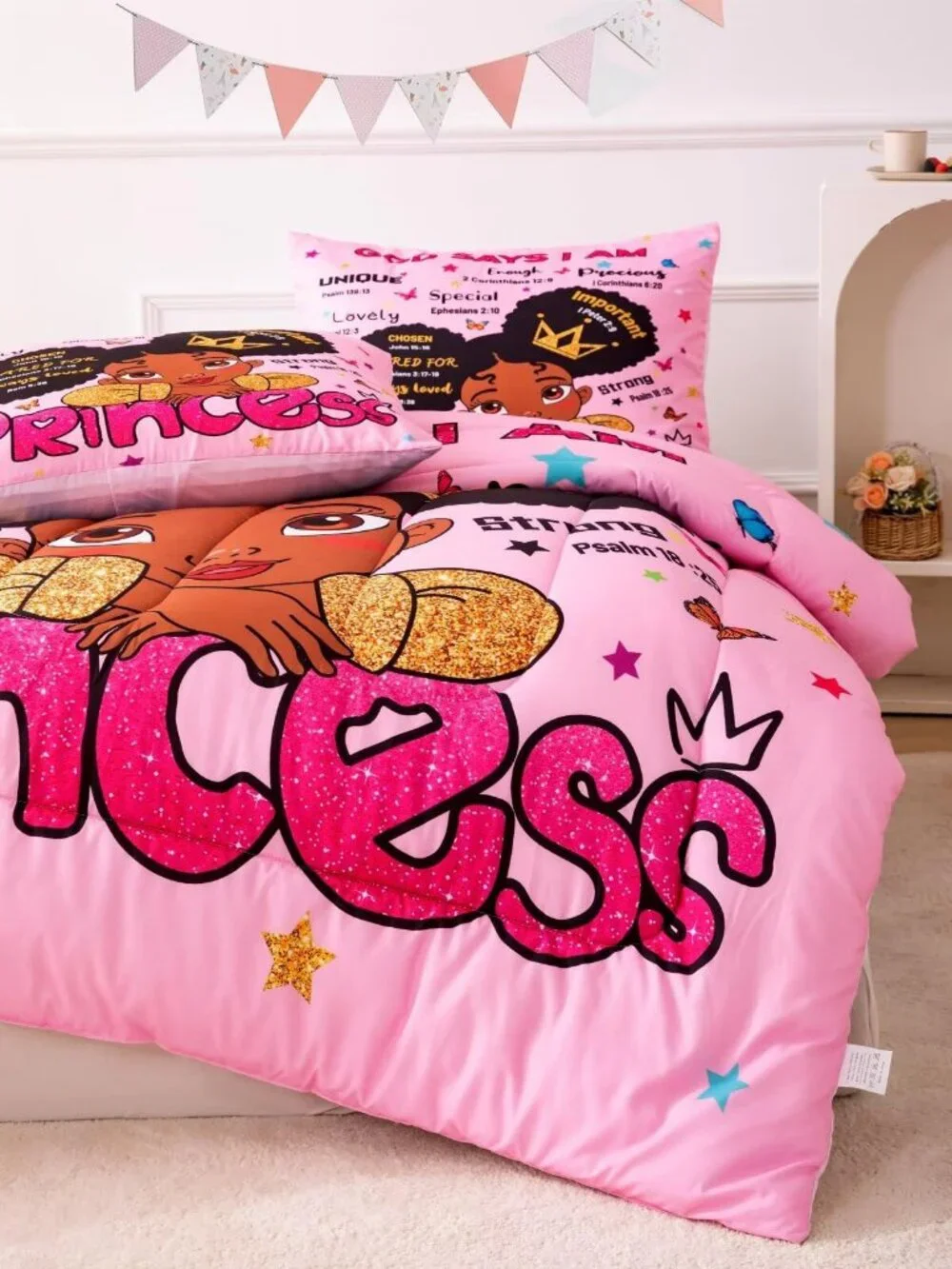 GRAT TIOC Black Girl Magic Comforter Set Queen - Black Girl Bedding
